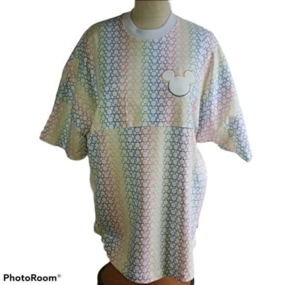 Disney Spirit Jersey Shirt Mickey Pride Rainbow WOMEN'S WOMAN'S Size Small - Picture 2 of 11